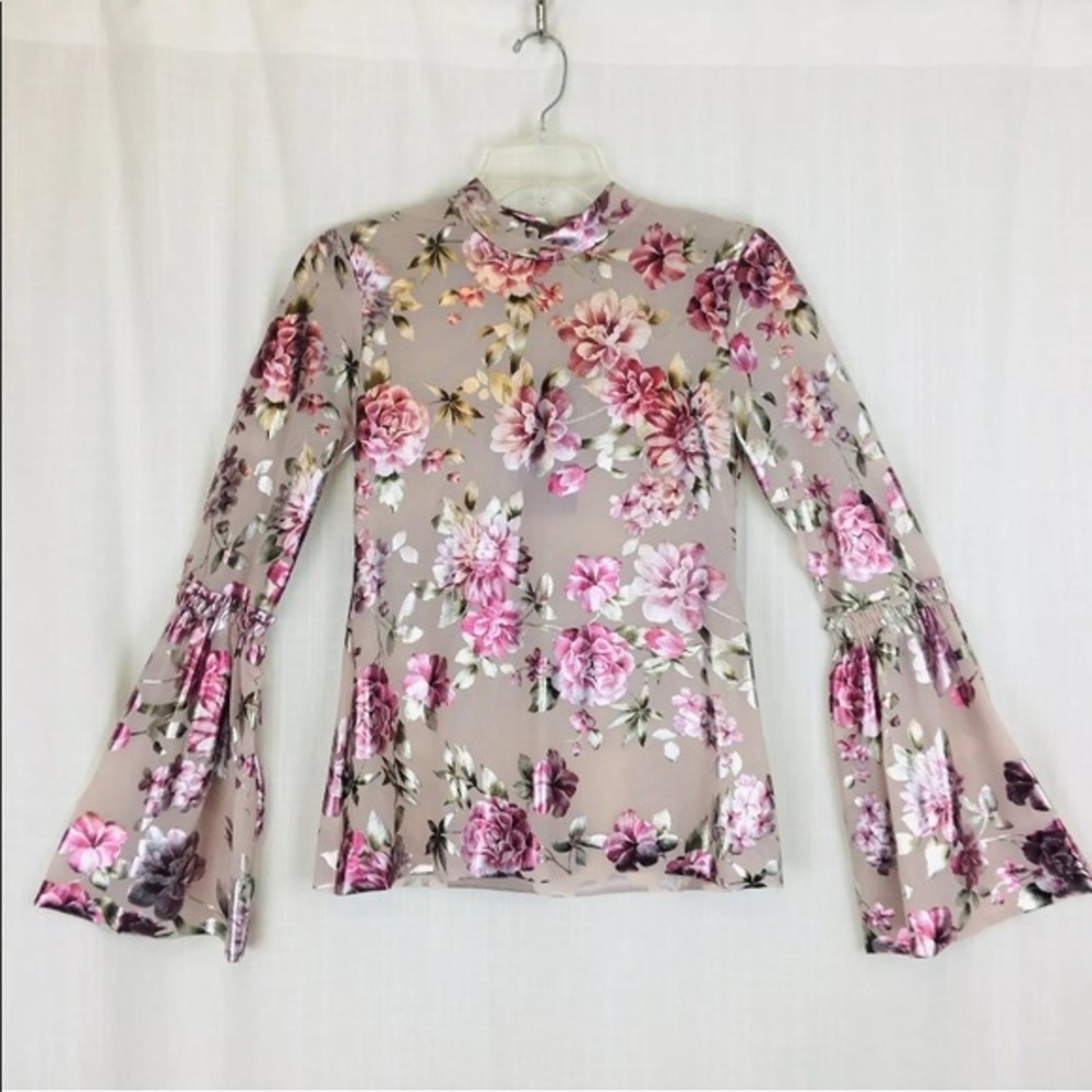 Show Me Your Mumu Floral Metallic Top Bell‎ Fairy Small Clara Rockstar Indie NWT